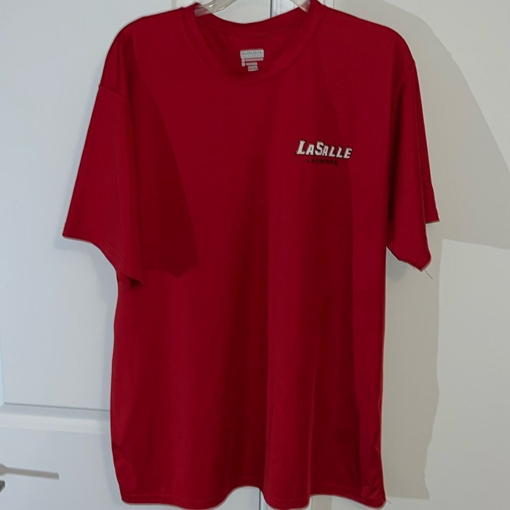 Lasalle La Salle Men’s Poly University RED Lacrosse LaX Practice Tee T Shirt XL